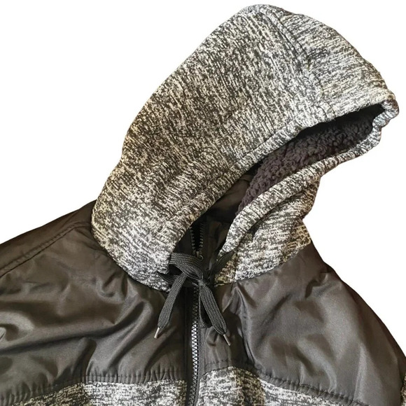 Beverly Hills Polo Club Hooded Jacket Mens Small Black Gray VGUC - Picture 7 of 15